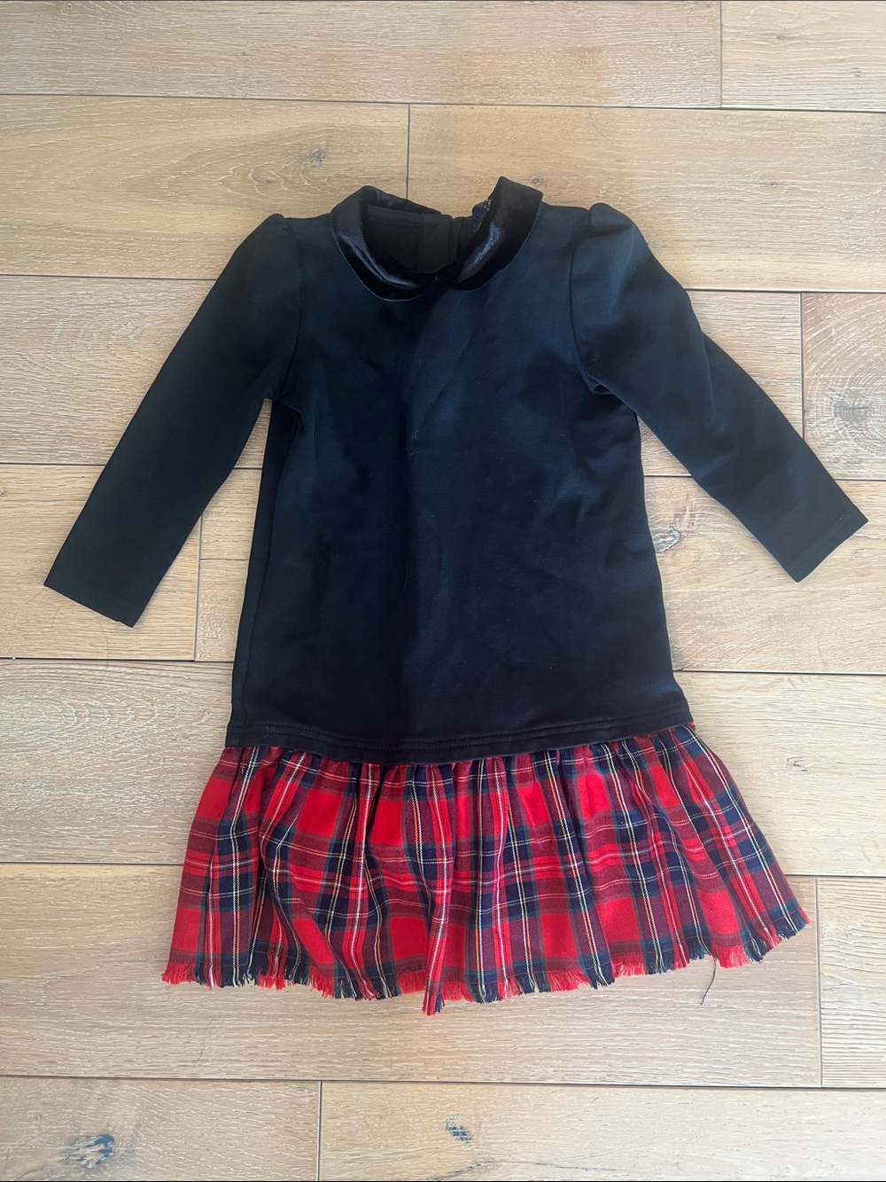 Polo Ralph Lauren Drop Waist Plaid Holiday Dress